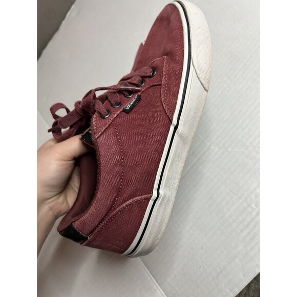 VANS OLD SKOOL Men’s 7.5 Muted Red Maroon W/ White Sole Skate Shoes - Picture 2 of 8